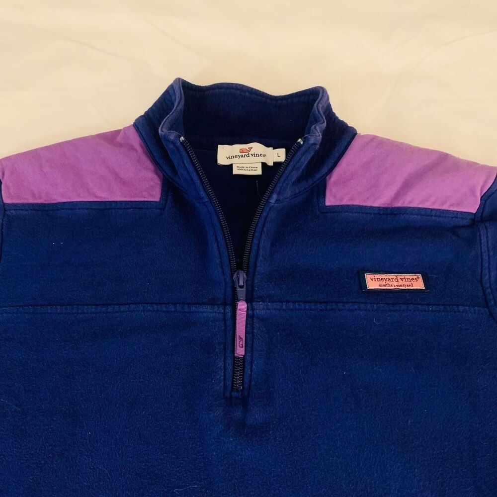 Vineyard Vines Purple quarter zip Sweater - Picture 2 of 8